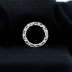 Trellis Set Moissanite Full Eternity Band Ring