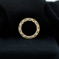Trellis Set Moissanite Full Eternity Band Ring