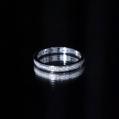 Channel Set Moissanite Eternity Band for women