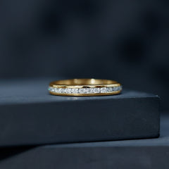 Channel Set Moissanite Eternity Band for women