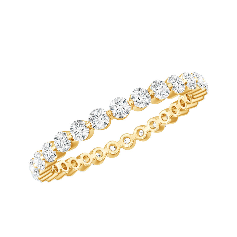 Round Cut Moissanite Full Eternity Band Ring