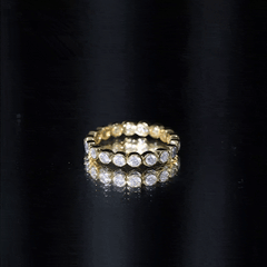 Certified Bezel Set Moissanite Full Eternity Band Ring For Women