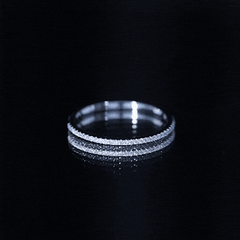 Moissanite Minimal Eternity Stackable Ring