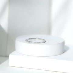 Moissanite Minimal Eternity Stackable Ring
