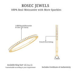 Moissanite Minimal Eternity Stackable Ring