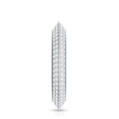 Pave Set Moissanite Eternity Band with Milgrain Detailing