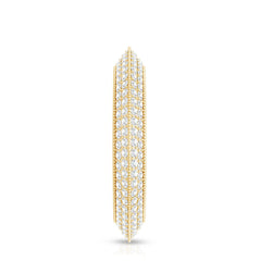 Pave Set Moissanite Eternity Band with Milgrain Detailing