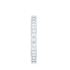 Classic Moissanite Full Eternity Ring in Pin Point Setting