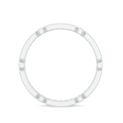Classic Moissanite Full Eternity Ring in Pin Point Setting