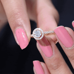Brilliant Cut Moissanite Promise Ring With Certificate