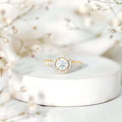 Brilliant Cut Moissanite Promise Ring With Certificate