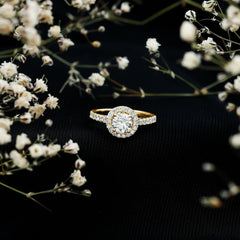 Brilliant Cut Moissanite Promise Ring With Certificate