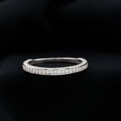 Surface Prong Set Moissanite Half Eternity Ring
