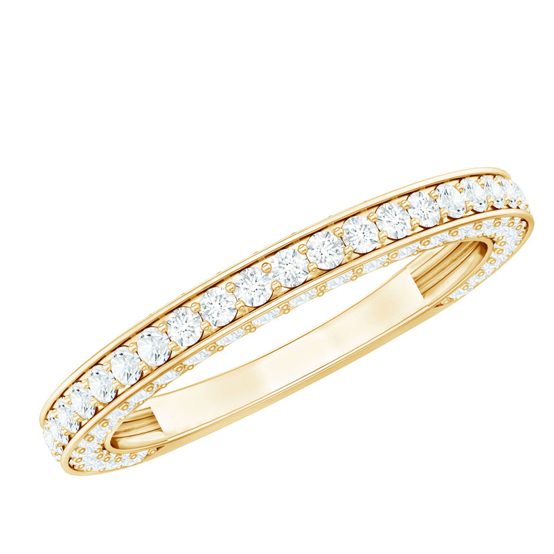 Surface Prong Set Moissanite Half Eternity Ring