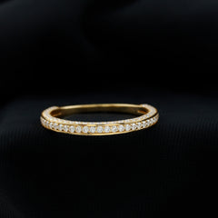 Surface Prong Set Moissanite Half Eternity Ring