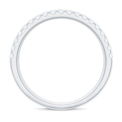 Three Row Moissanite Half Eternity Band Ring