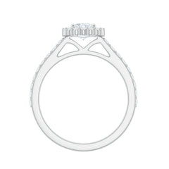 Classic Moissanite Halo Engagement Ring for Women
