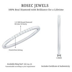 Minimalist Diamond Stackable Ring for Women