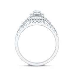 1.50 CT Zircon Statement Wedding Ring Set