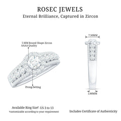 1.50 CT Zircon Statement Engagement Ring