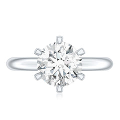 2 CT Moissanite Solitaire Engagement Ring in 6 Prongs