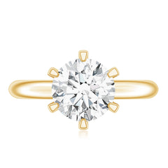 2 CT Moissanite Solitaire Engagement Ring in 6 Prongs