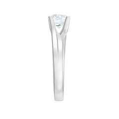 7 MM Round Moissanite Solitaire Engagement Ring in Reverie Setting