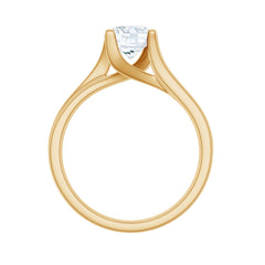 7 MM Round Moissanite Solitaire Engagement Ring in Reverie Setting