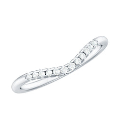 Curved Stackable Ring with Certified Moissanite