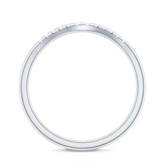 Curved Stackable Ring with Certified Moissanite