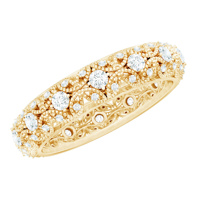 Moissanite Vintage Antique Wedding Ring