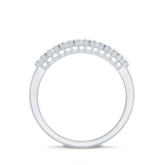 Minimalist Moissanite Flower Wedding Band for Women