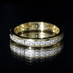 Channel Set Round Moissanite Full Eternity Band Ring