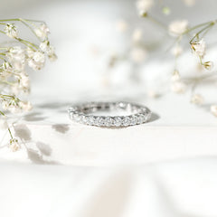 Brilliant Cut Moissanite Eternity Wedding Ring for Women