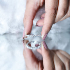 Brilliant Cut Moissanite Eternity Wedding Ring for Women