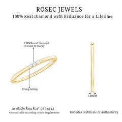 Certified Round Diamond Proposal Ring For Her