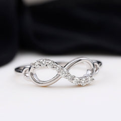 Certified Prong Set Diamond Infinity Promise Ring