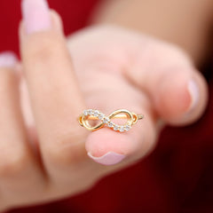 Certified Prong Set Diamond Infinity Promise Ring