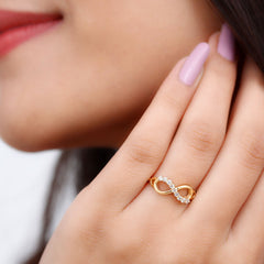 Certified Prong Set Diamond Infinity Promise Ring