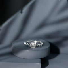 1/4 CT Real Diamond Infinity Heart Engagement Ring