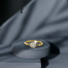 1/4 CT Real Diamond Infinity Heart Engagement Ring
