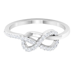 Certified Natural Diamond Infinity Ring for Valentines
