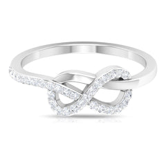 Certified Natural Diamond Infinity Ring for Valentines