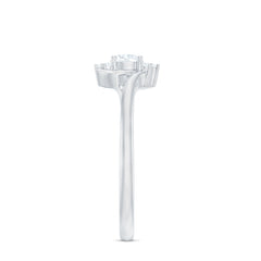 Certified Real Diamond Promise Ring with Bypass Shank