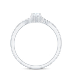 Certified Real Diamond Promise Ring with Bypass Shank