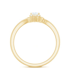 Certified Real Diamond Promise Ring with Bypass Shank