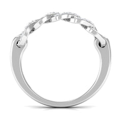 Contemporary Diamond Interlock Ring with Certificate