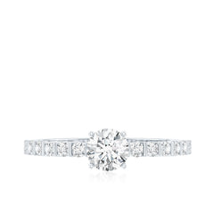 Round Brilliant Cut Moissanite Proposal Ring
