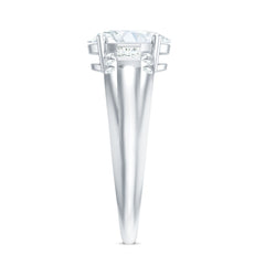 Oval Cubic Zirconia Solitaire Engagement Ring