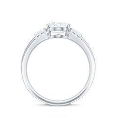 Oval Cubic Zirconia Solitaire Engagement Ring